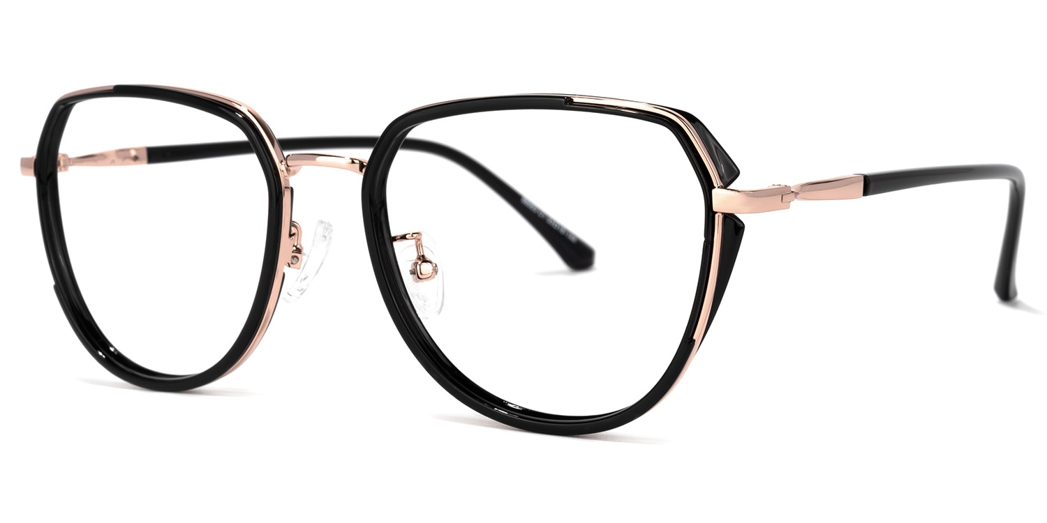 Nash Geometric Black Glasses | Zeelool Glasses