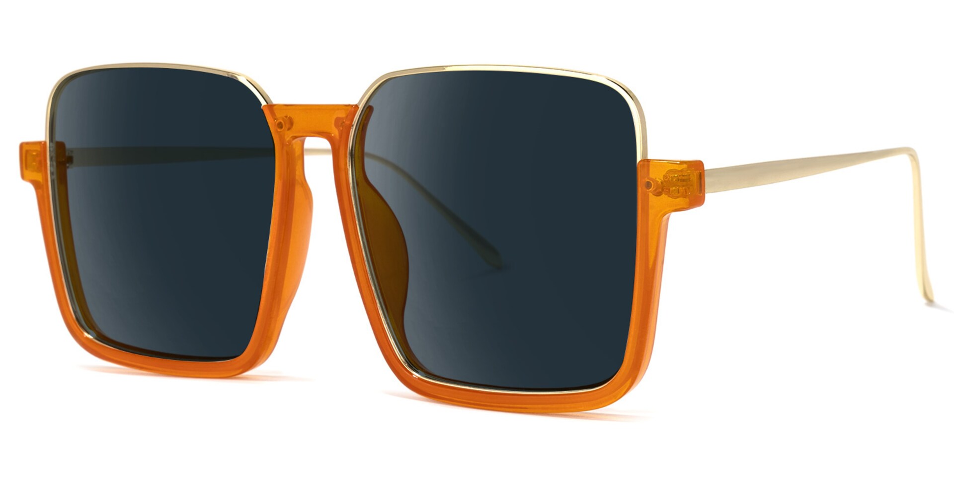 Velez Square Orange Sunglasses | Zeelool Glasses1