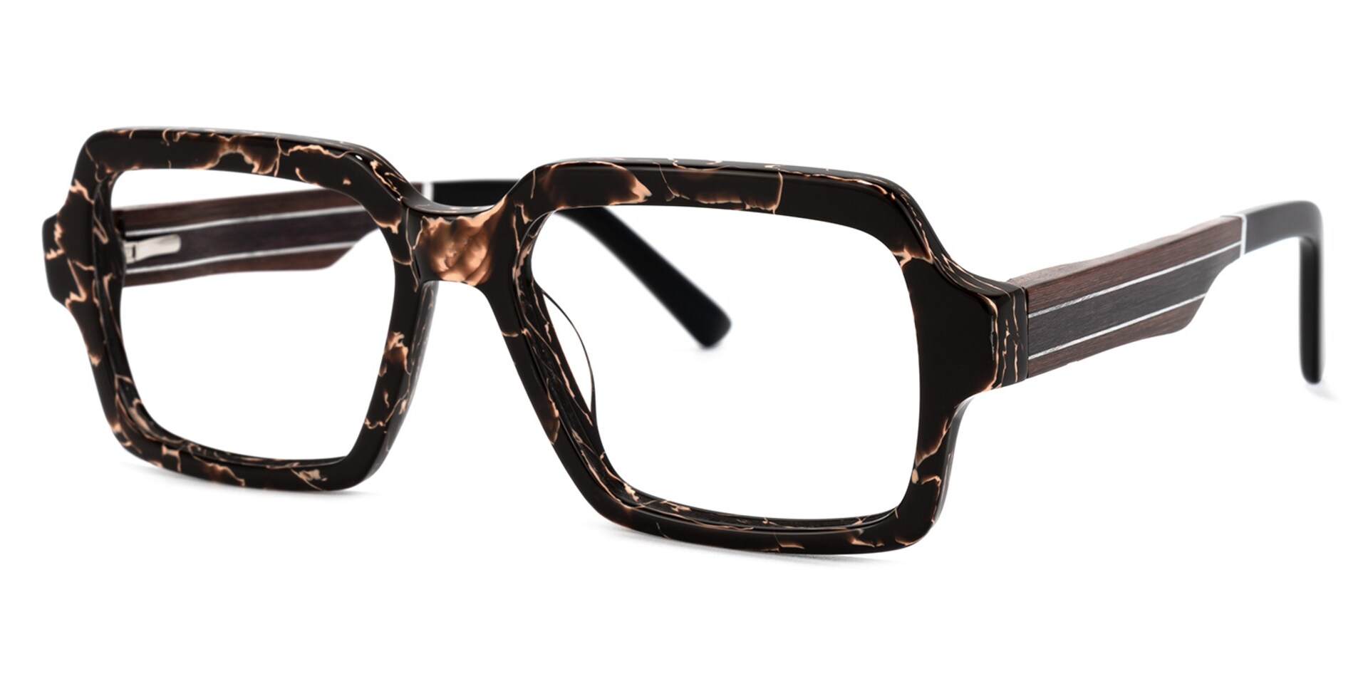 Jack Rectangle Brown Glasses | Zeelool Glasses1