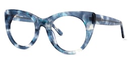 Starry Cateye Blue Glasses1