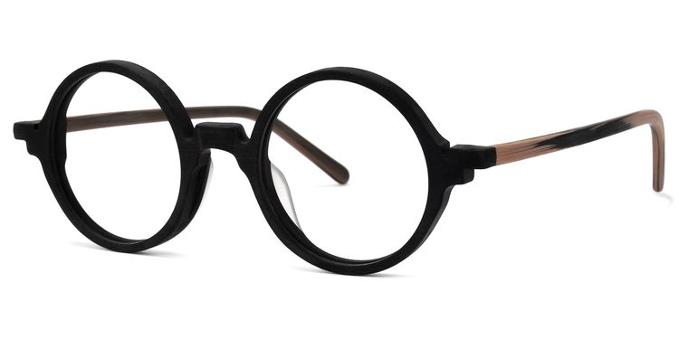 Otto Round Black Glasses