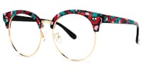 Tatiana Browline Floral Glasses1