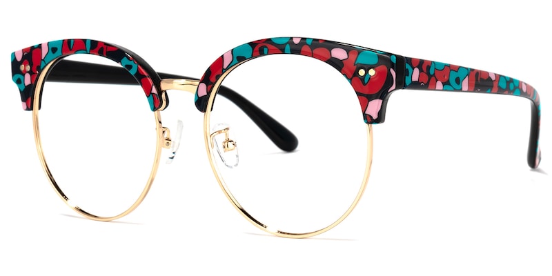 Tatiana Browline Floral Glasses | Zeelool Glasses1