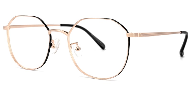 Thompson Geometric Black Glasses | Zeelool Glasses1