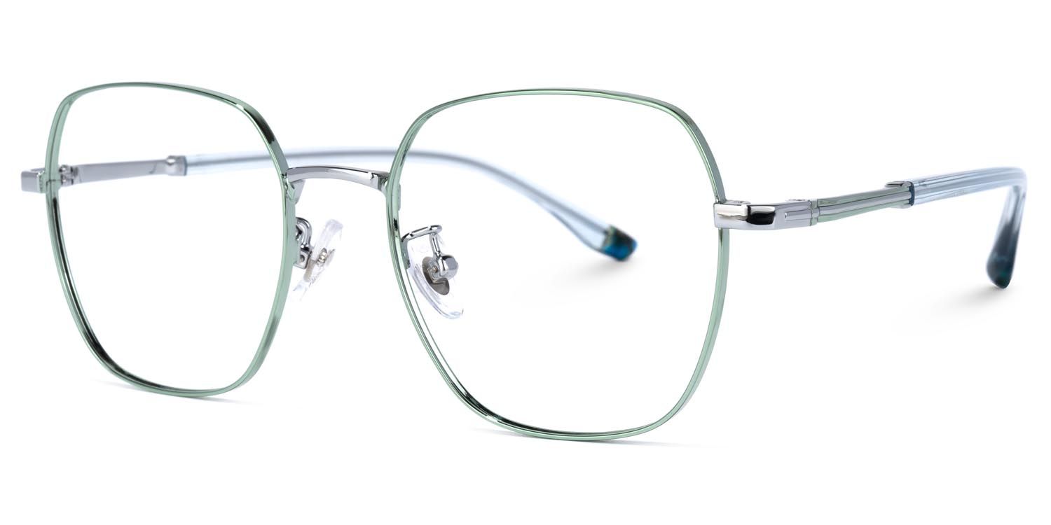 Lakeisha Square Green Glasses | Zeelool Glasses1