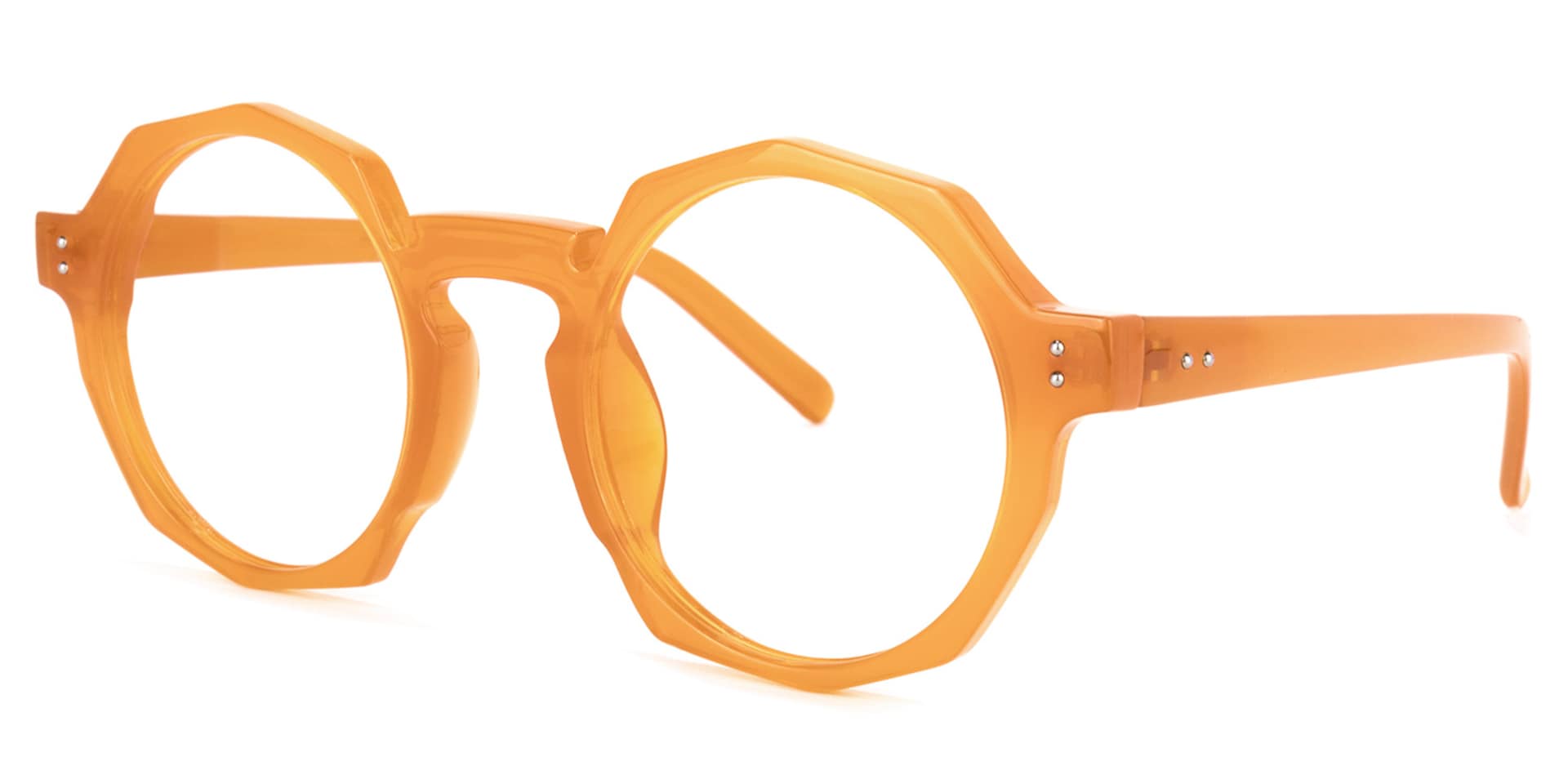 Goodwin Geometric Earthy-Yellow Glasses | Zeelool Glasses1