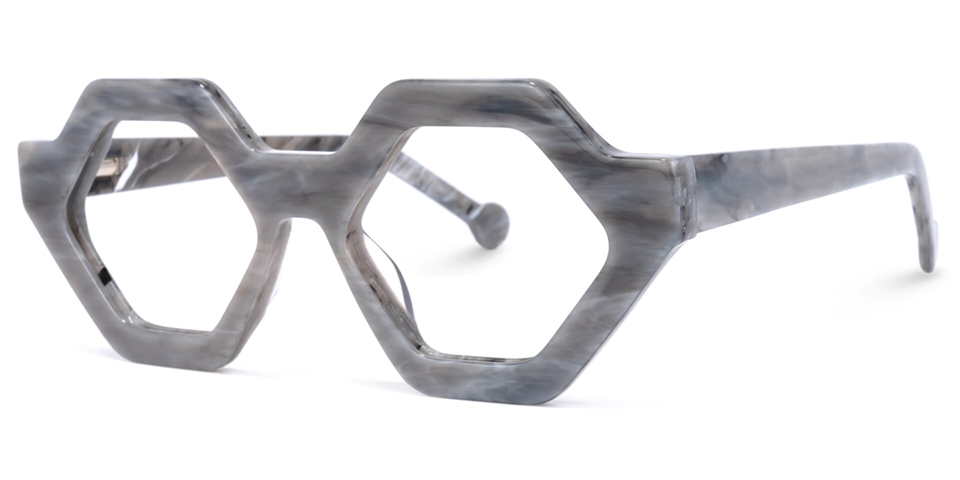 Barreto Geometric Gray Glasses | Zeelool Glasses1