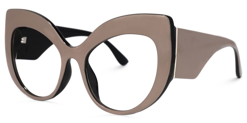 Kait Cat-eye Brown Glasses | Zeelool Glasses1