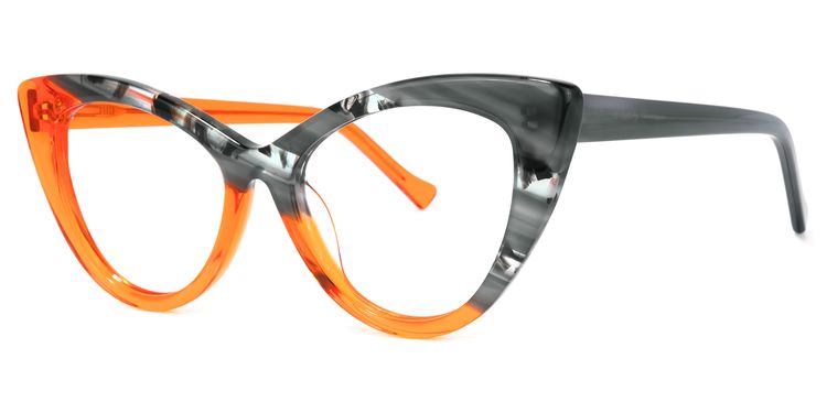Maxine Cateye Orange Glasses