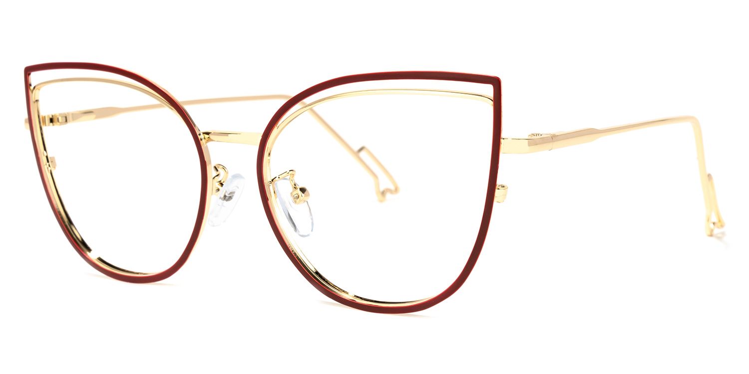 Spivey Cateye Red Glasses | Zeelool Glasses1