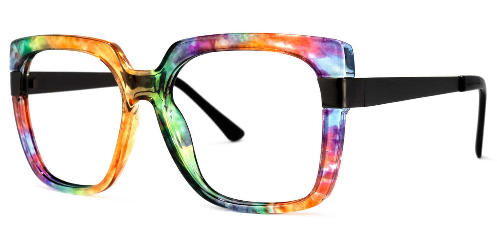 Yaida Square Multicolor Frame Glasses | Zeelool1