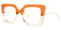 Qatar Orange Square Glasses1
