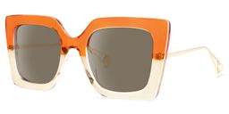 Qatar Square Orange Sunglasses1