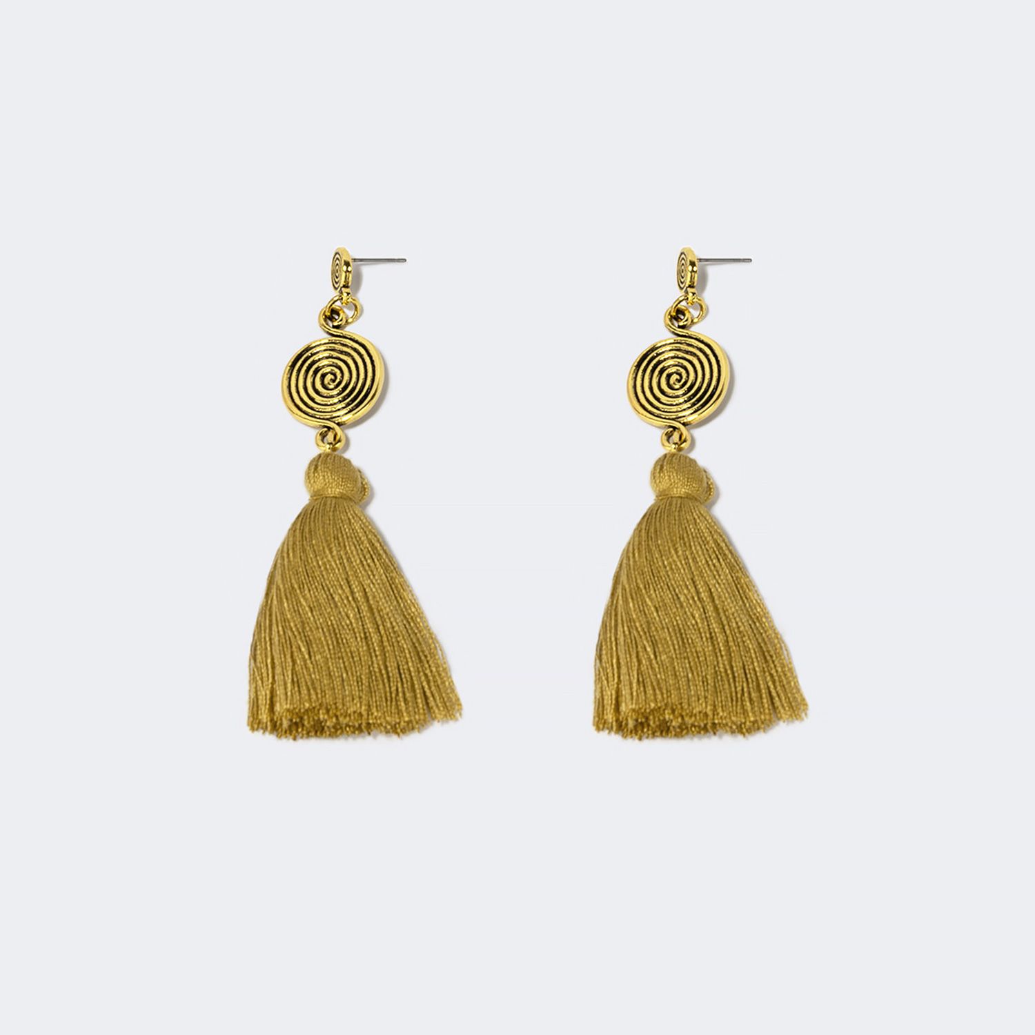 Vogue Bohemian Style Yellow Tassel Earrings | Zeelool Glasses1