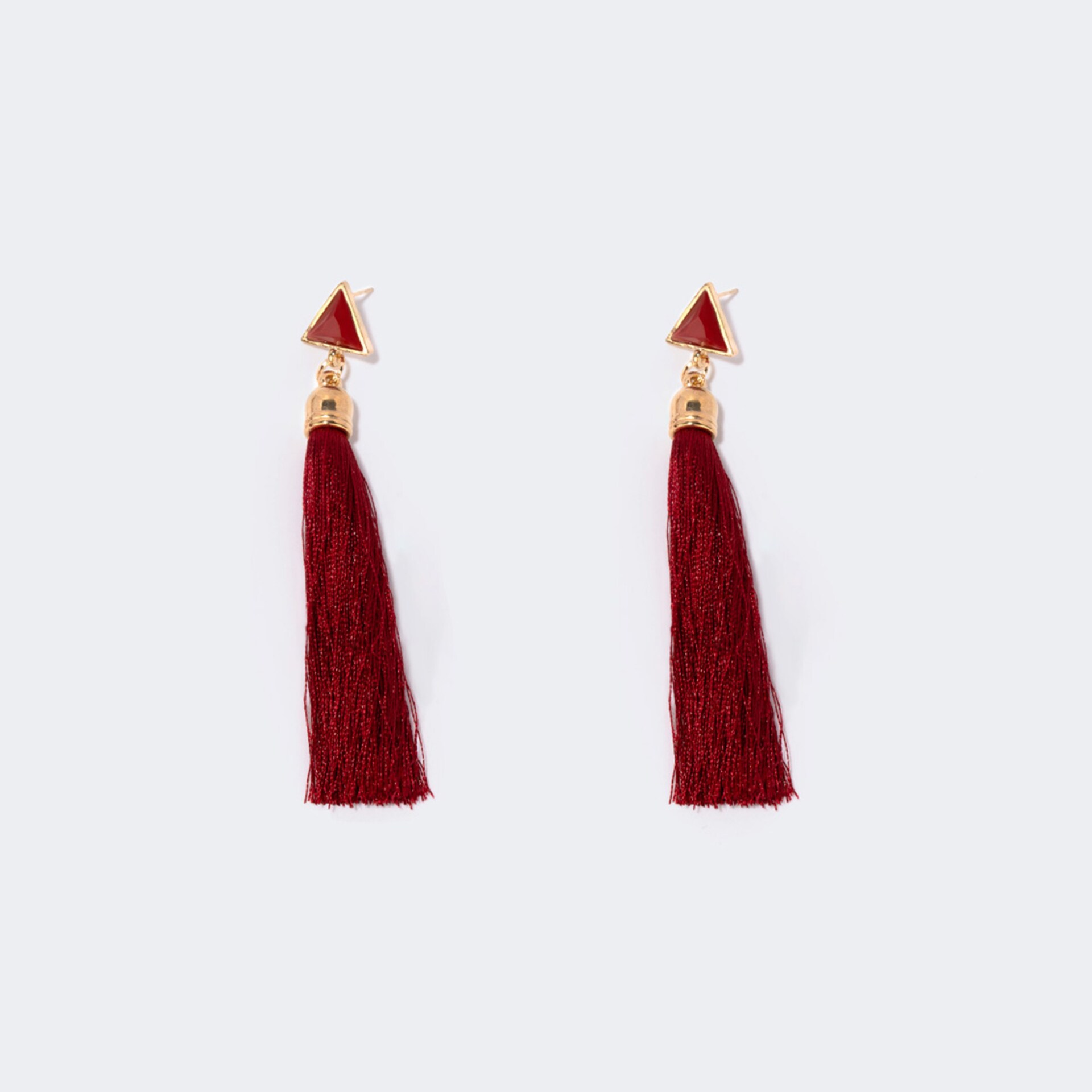 Vogue Bohemian Style Red Tassel Earrings | Zeelool Glasses1