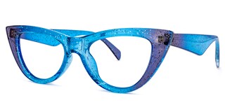 Harding Cateye Blue Glasses1