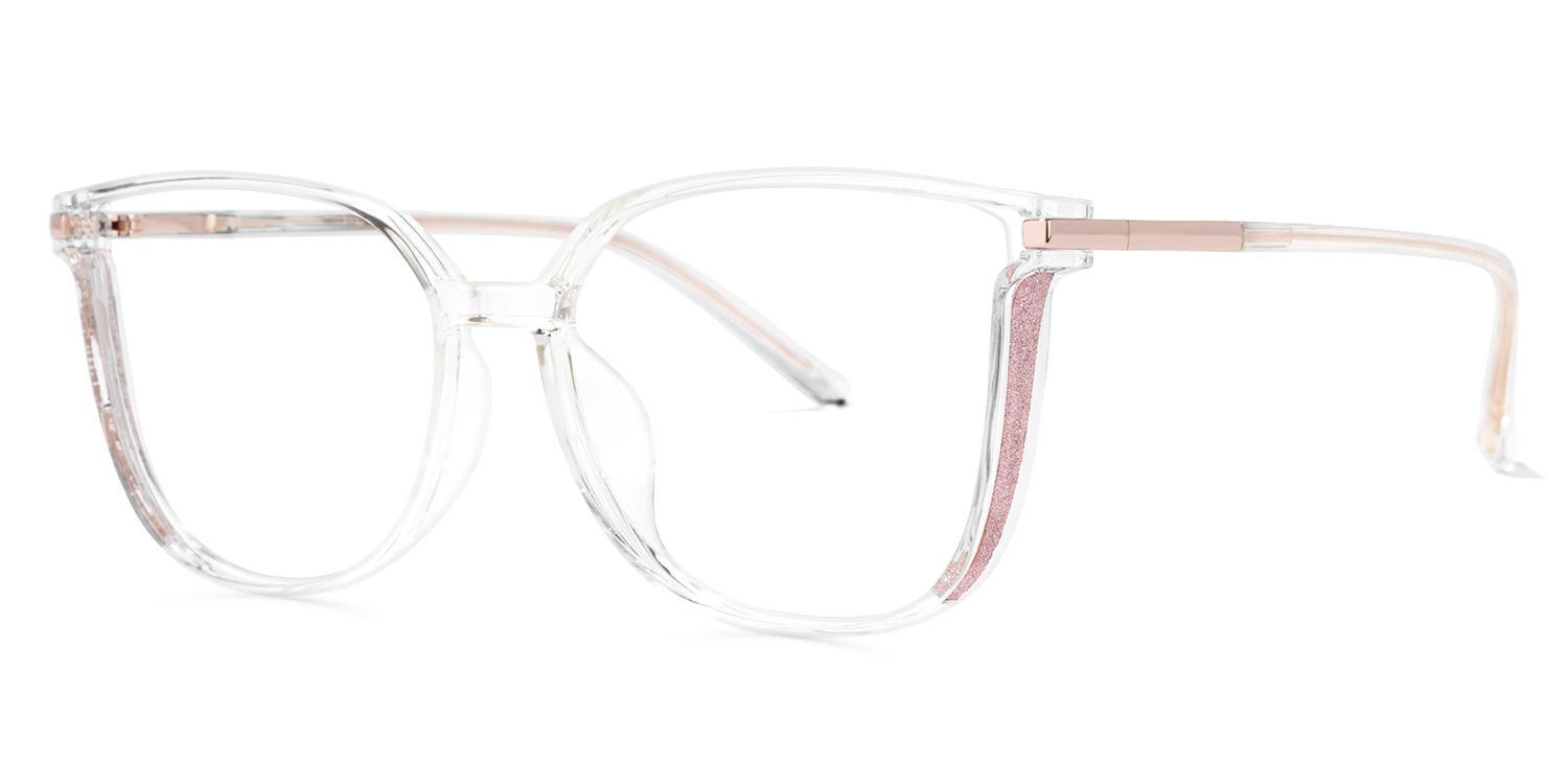 Rodz Square Crystal Frame Glasses | Zeelool Optical1