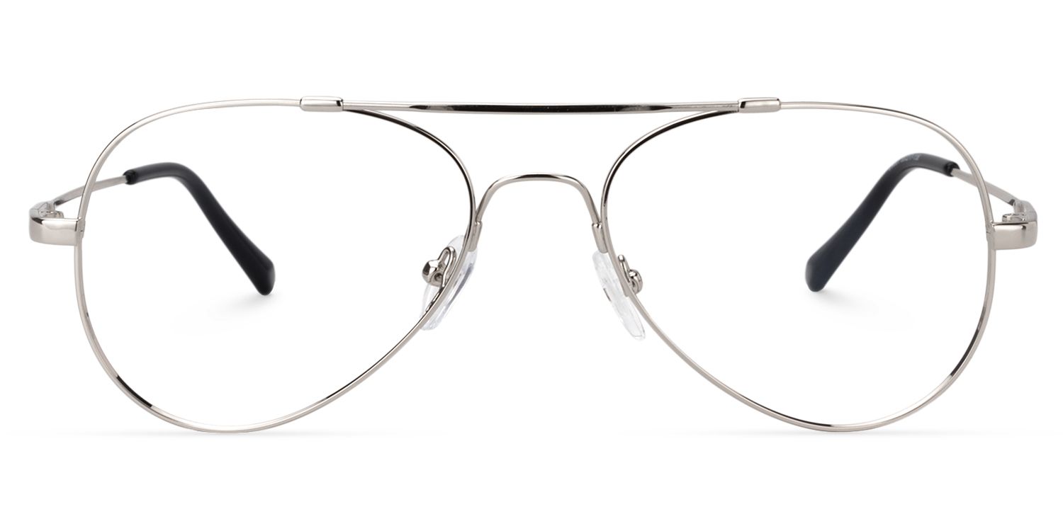 Aviator Silver Glasses | ZEELOOL Canada0