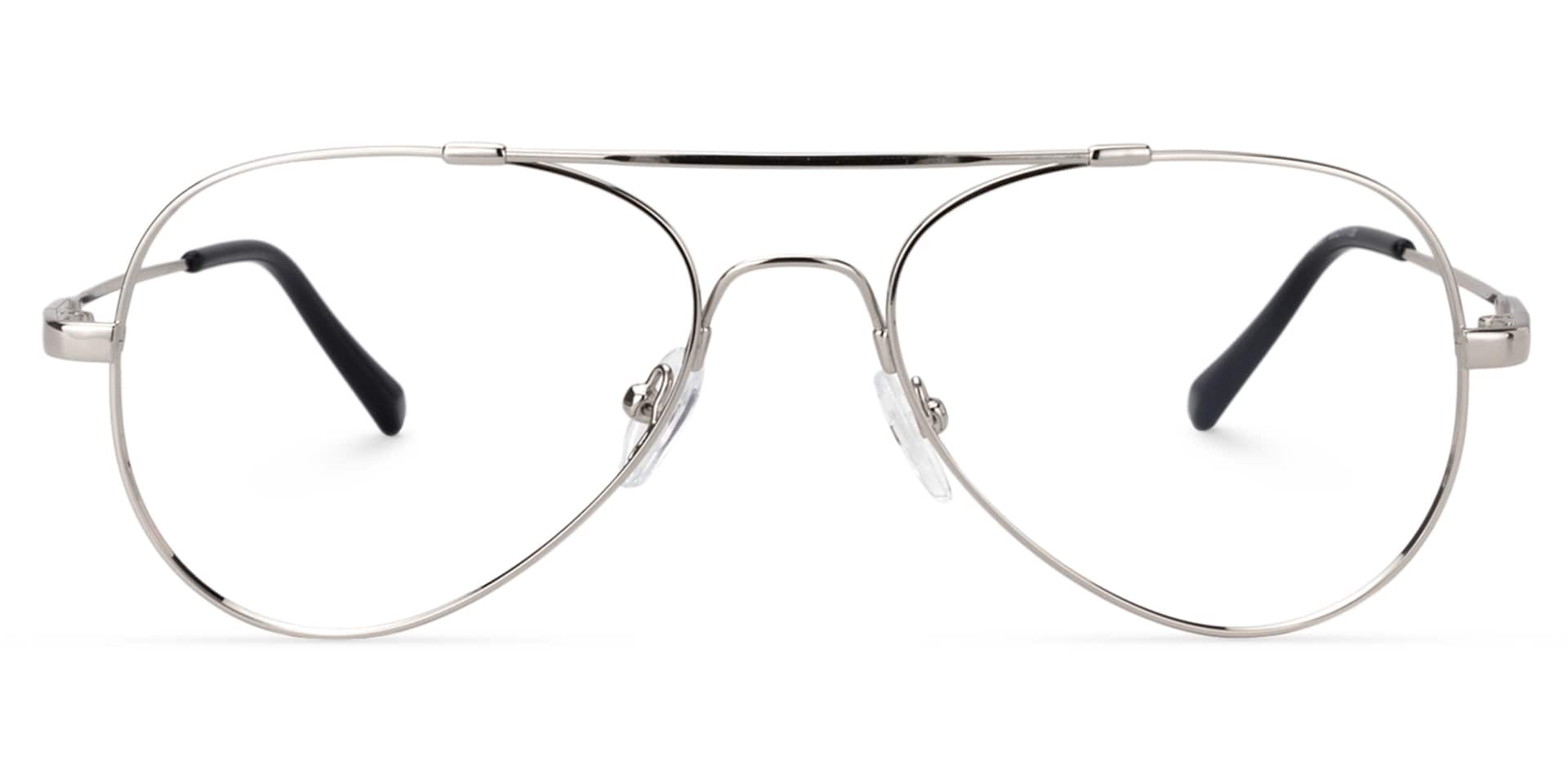 Aviator Silver Glasses | ZEELOOL Canada0