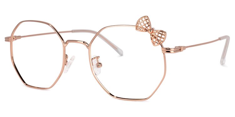 Kaitlyn Geometric Rose-Gold Glasses