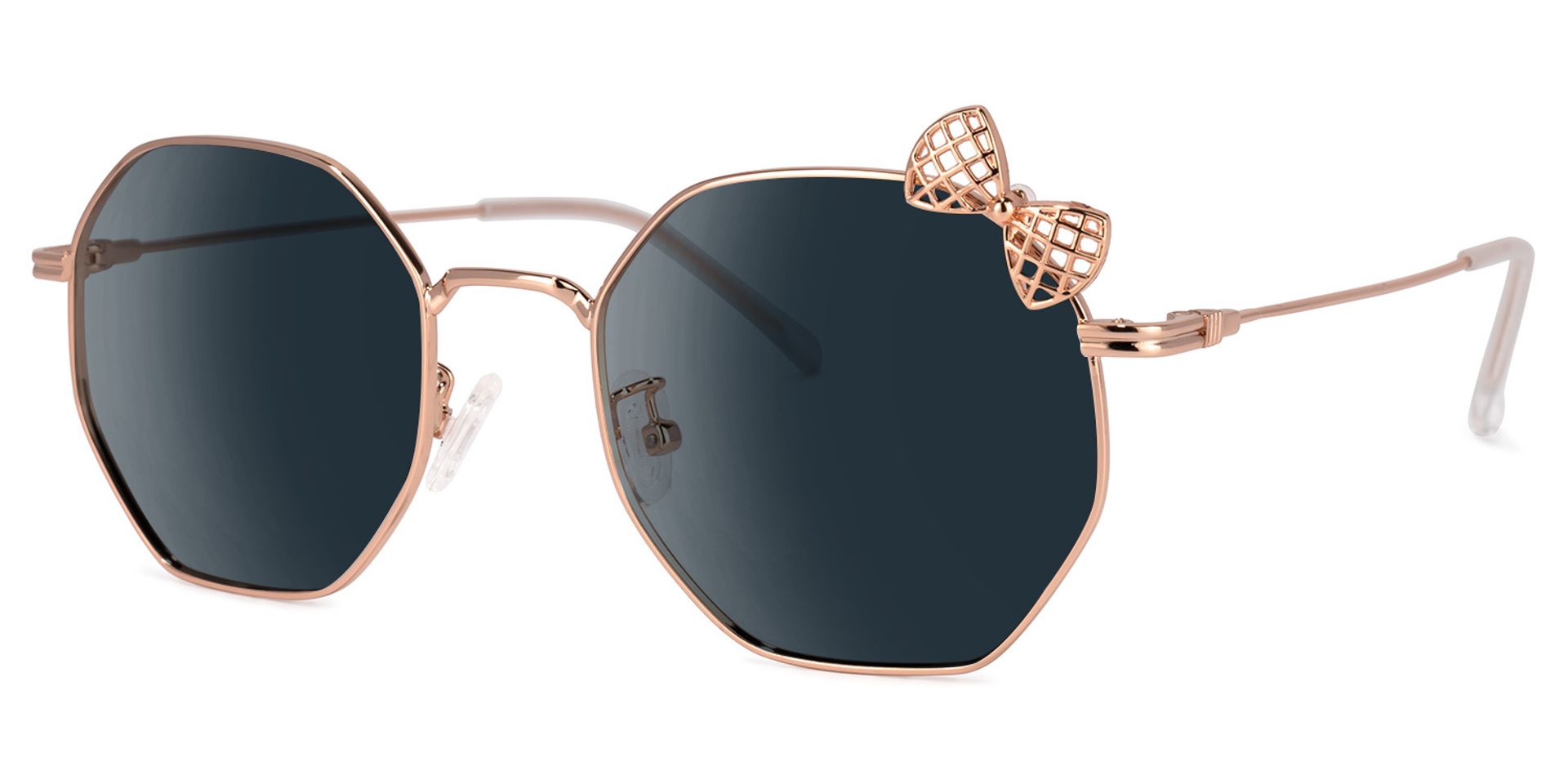 Kaitlyn Geometric Rose-Gold Sunglasses | Zeelool Glasses1