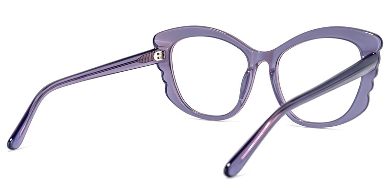 Irina Cateye Purple Glasses | Zeelool Glasses3