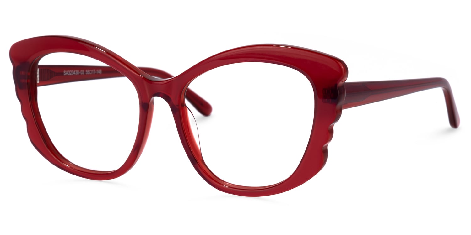 Irina Cateye Red Glasses | Zeelool Glasses1