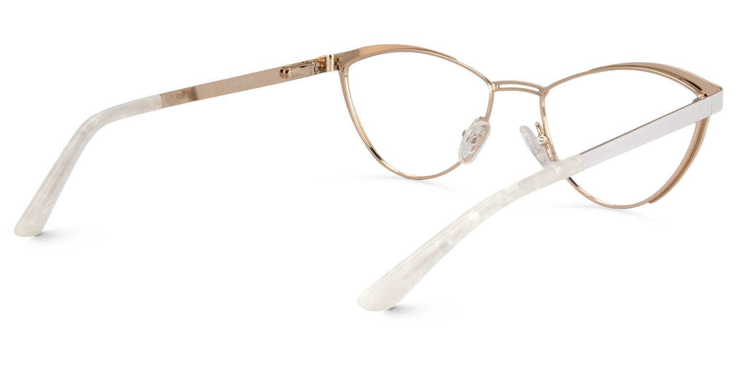 Sydney Cat Eye Gold Eyeglasses and Metal Frames5