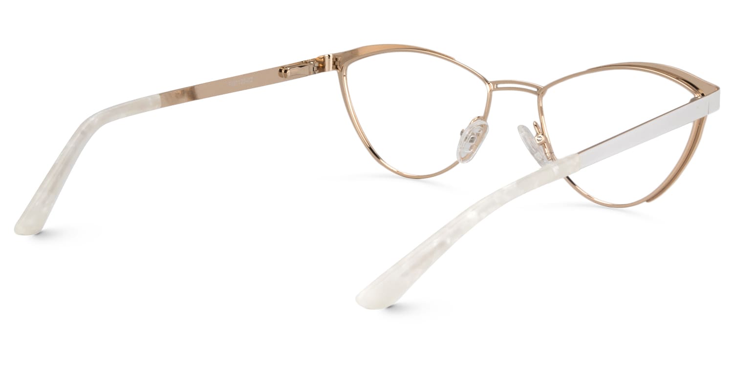Sydney Cat Eye Gold Eyeglasses and Metal Frames5