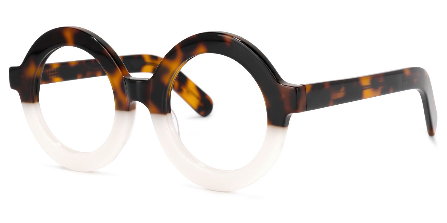 Calhoun Round Two-Tone Glasses | Zeelool Glasses1