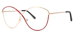 Garcia Geometric Red-Gold Glasses1