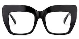 Charmaine Cat Eye Black Glasses0