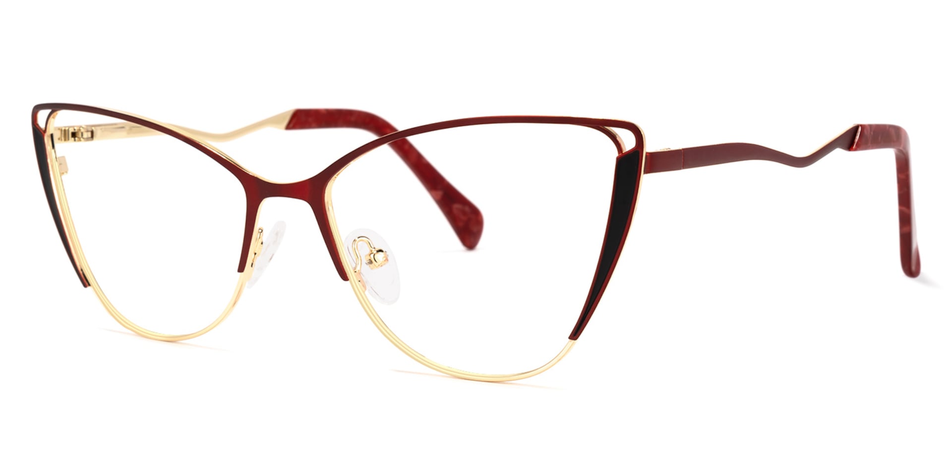 Dodin Cateye Red Glasses | Zeelool Glasses1