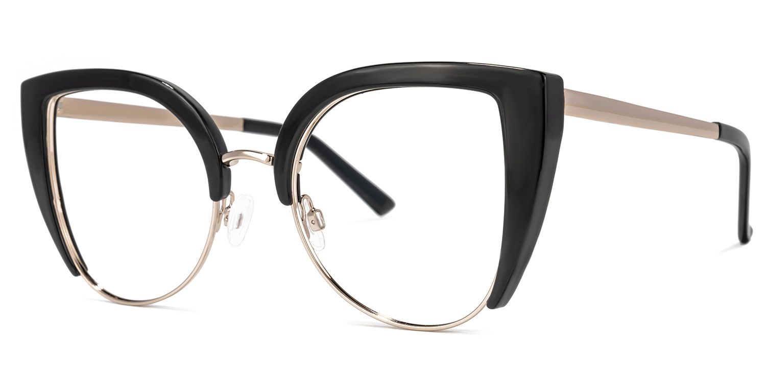 Brewer Cateye Black Frame Glasses | Zeelool Optical1