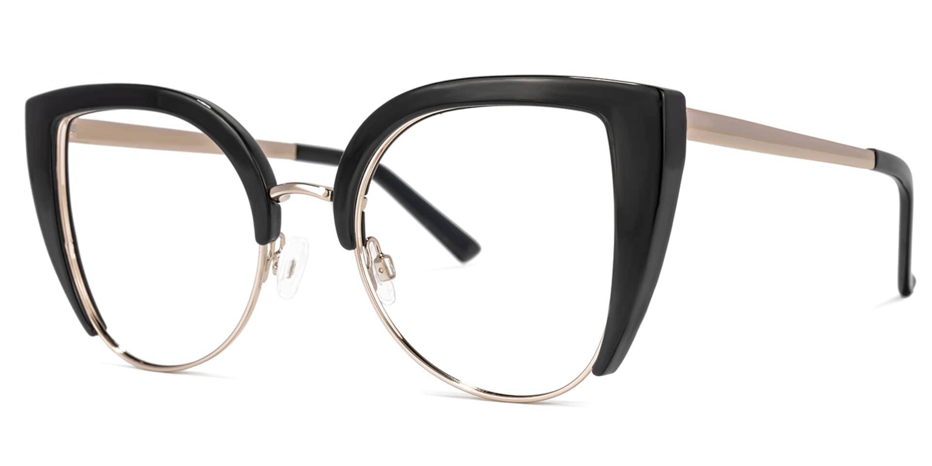 Brewer Cateye Black Frame Glasses | Zeelool Optical1