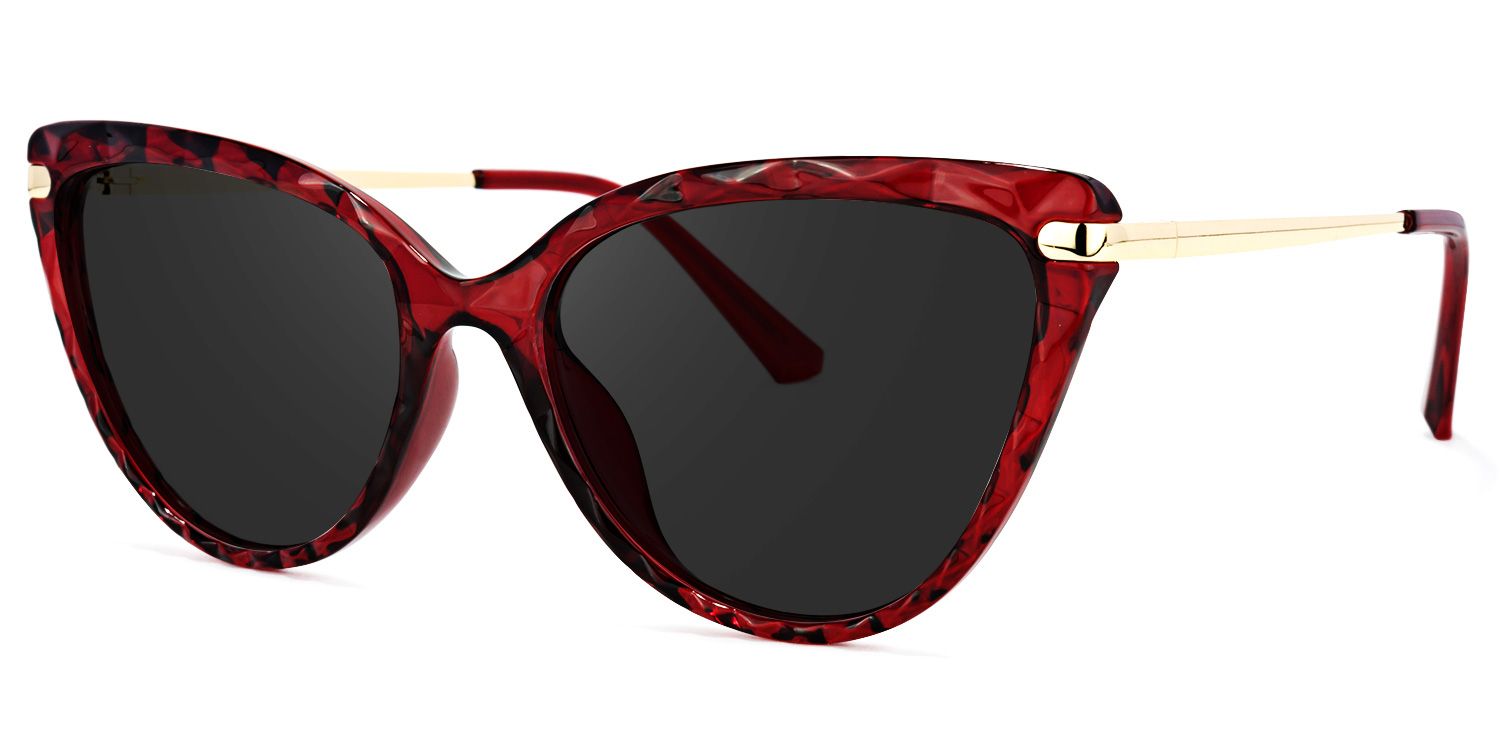 Lucas Cateye Red Sunglasses | Zeelool Glasses1