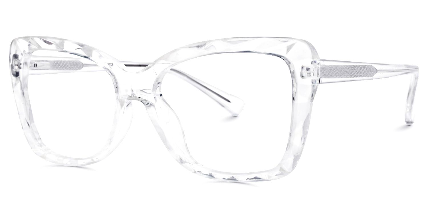 Edna Cateye Crystal Frame Glasses | Zeelool Optical1