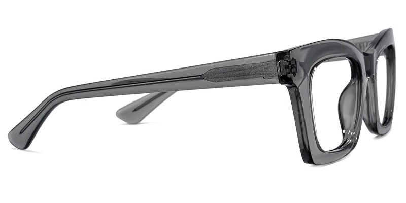 Vargas Square Gray Glasses | Zeelool Glasses2