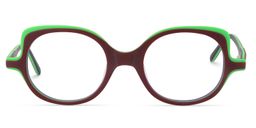 Chuck Round Dark-Red Glasses0