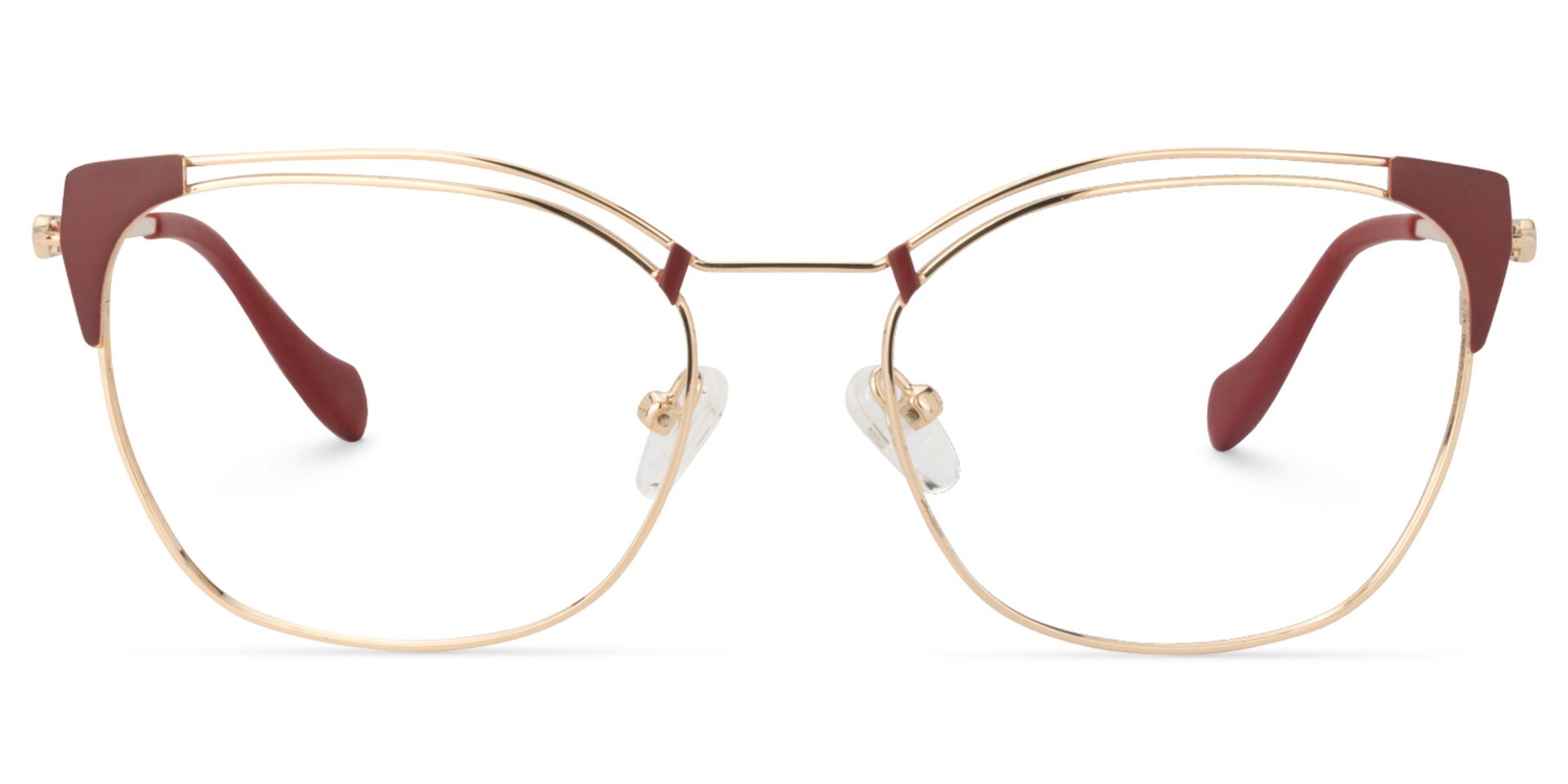 Square Dark-Red Glasses | Zeelool Glasses0