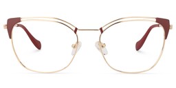 Cicero Square Dark-Red Glasses0