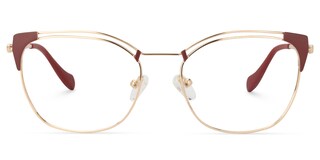 Cicero Square Dark-Red Glasses0