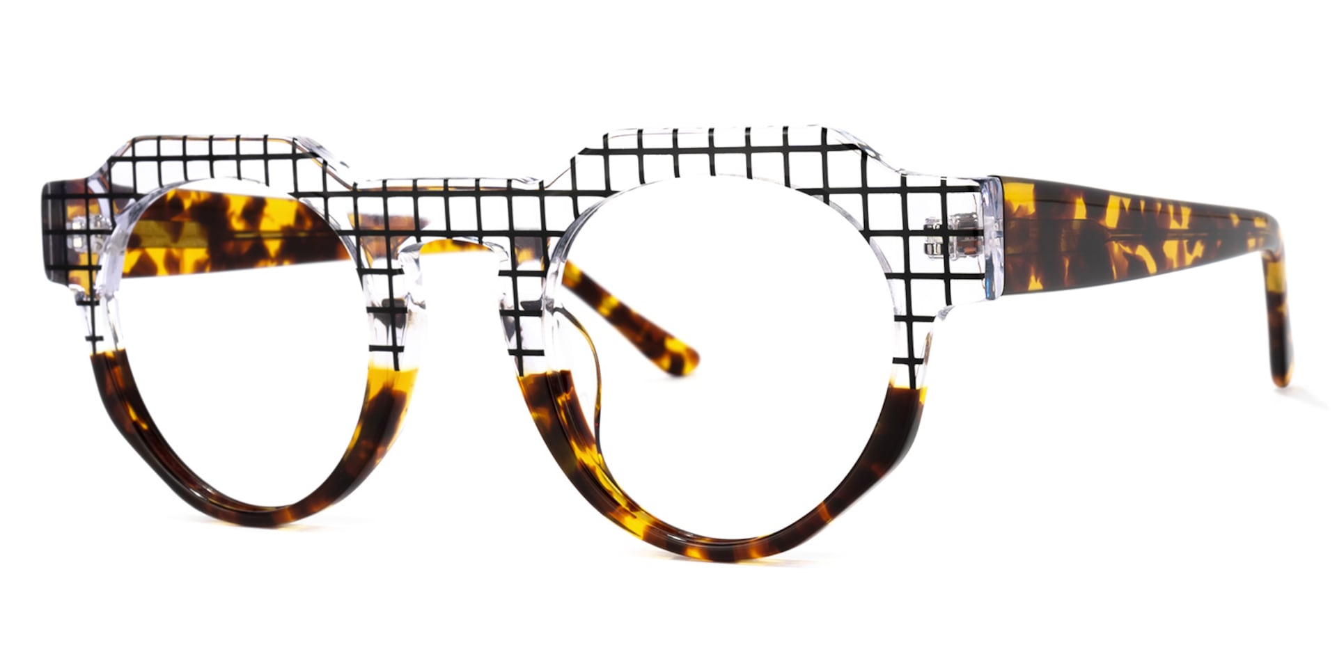 Karla Geometric Tortoise Glasses | Zeelool Glasses1