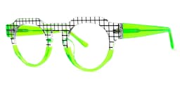 Karla Geometric Green Glasses1