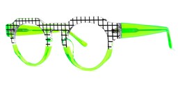 Karla Geometric Green Glasses1