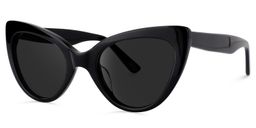 Claudette Cat Eye Black Sunglasses1
