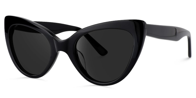 Claudette Cat Eye Black Sunglasses