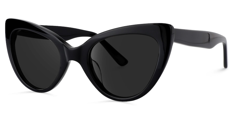 Claudette Cat Eye Black Sunglasses