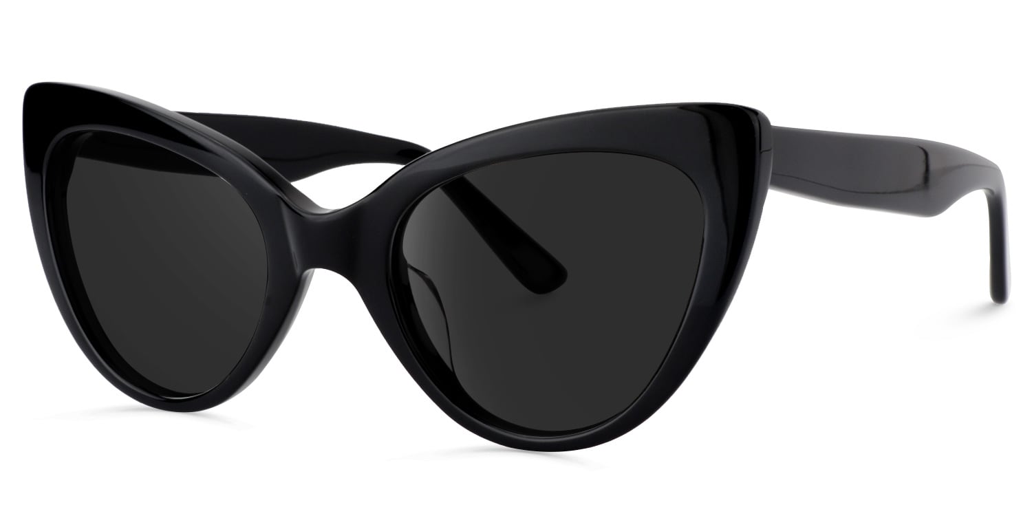 Claudette Cat Eye Black Sunglasses