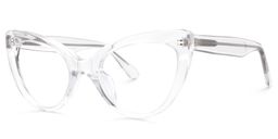 Claudette Cat Eye Clear Glasses1